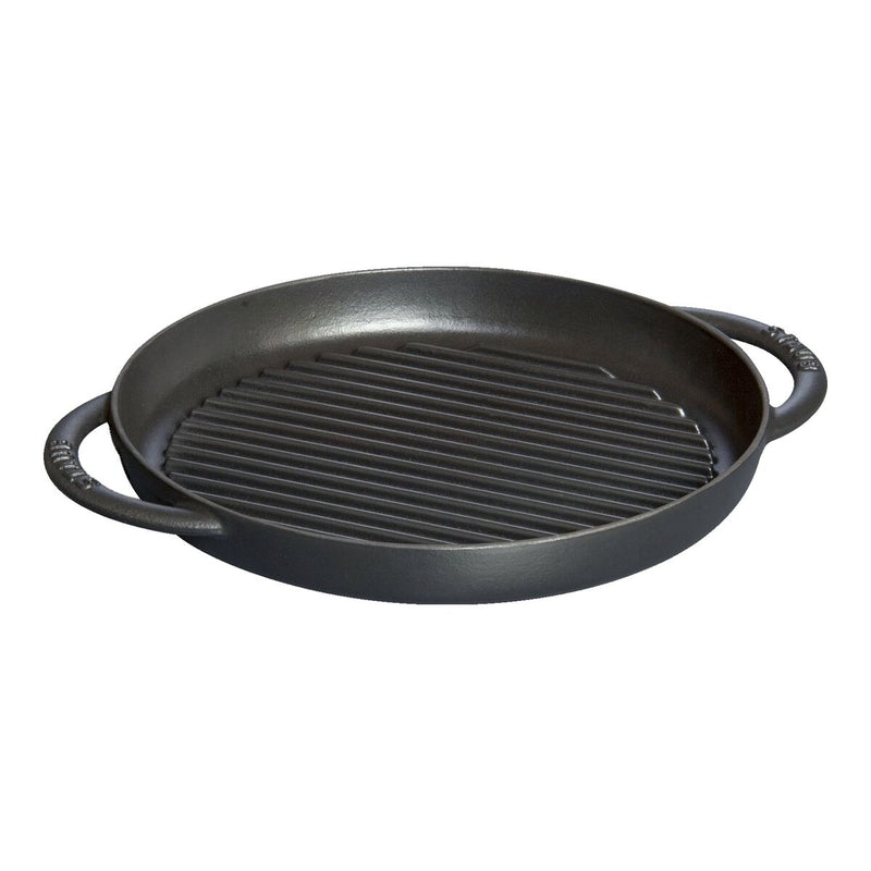 Grill Pans Pure Grill 26 cm, rund, Schwarz, Gusseisen