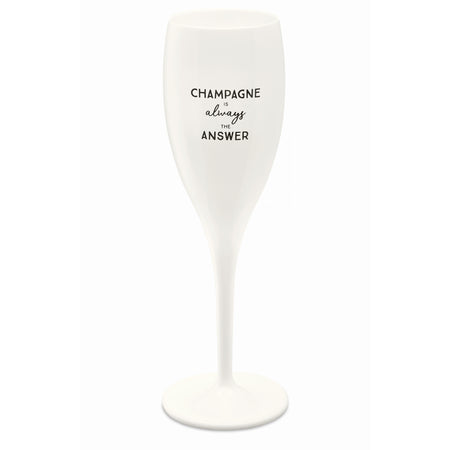 CHEERS NO. 1 CHAMPAGNE IS THE ANSWER Superglas 100ml mit Druck