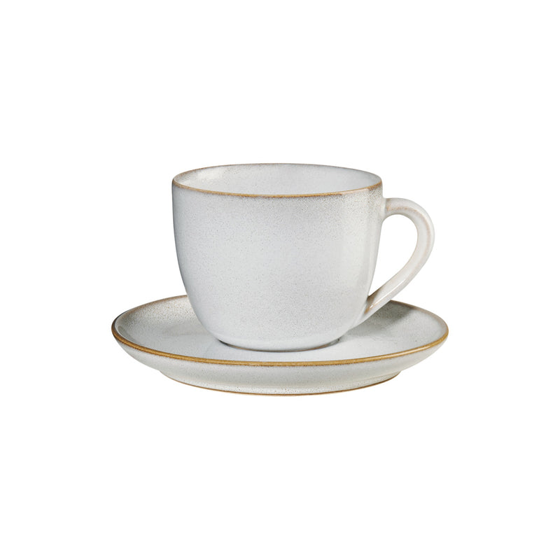 Cappuccinotasse mit Unterteller, sand