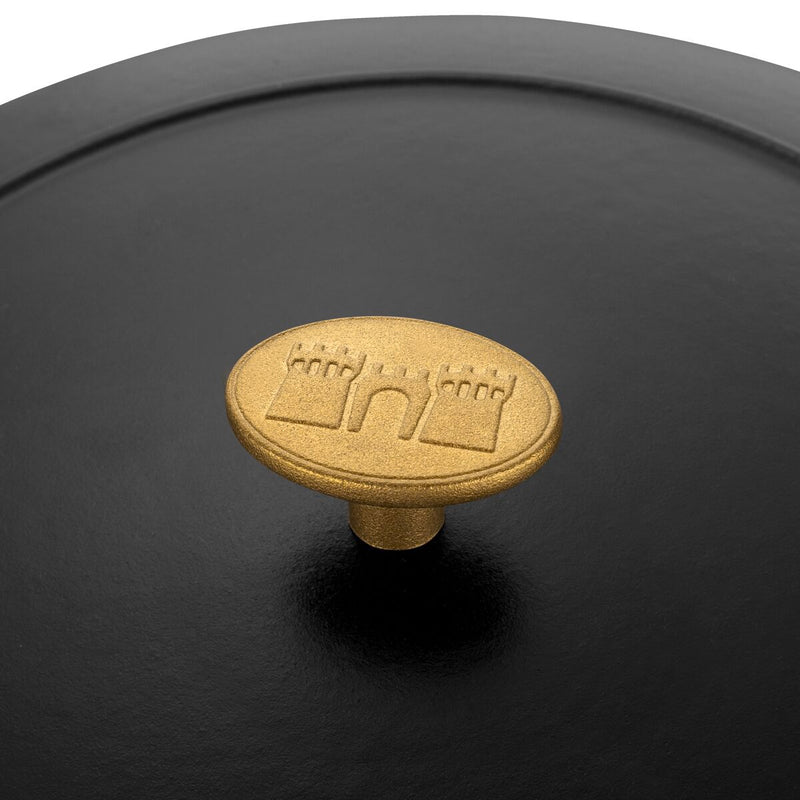 Bellamonte Cocotte 28 cm, rund, Schwarz, Gusseisen