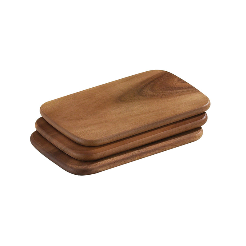 Frühstücksbretter 3er-Set, Akazie 22 x 15 cm