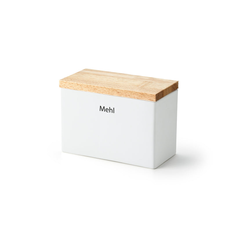 Vorratsdose Keramik, weiß 20x10x14,5 cm