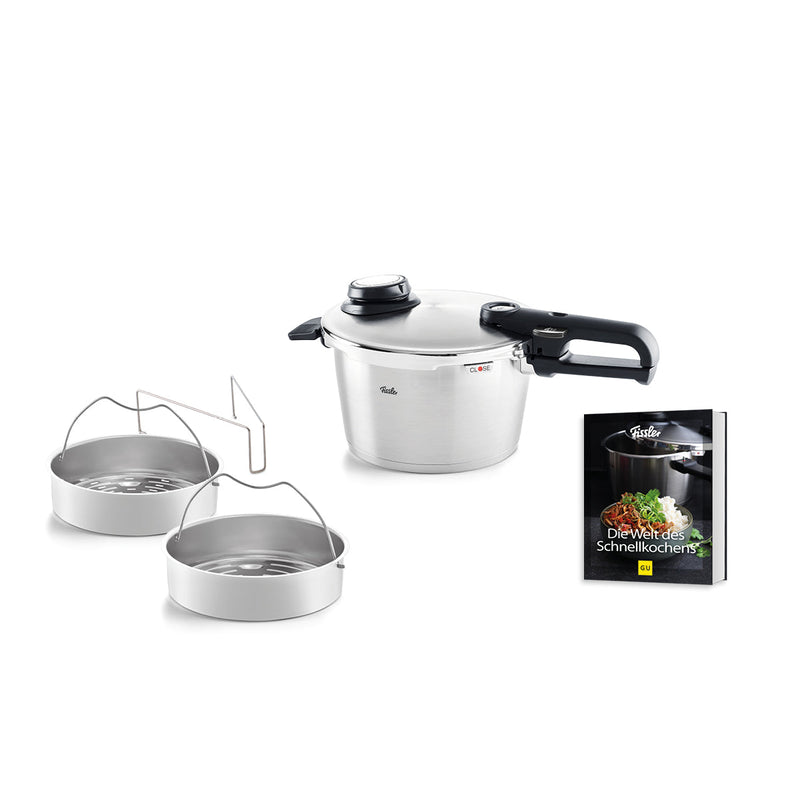Vitavit® Premium Schnellkochtopf 22cm 4,5l**muE + mgE + Die Welt des Schnellkochens