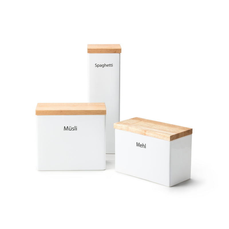 Vorratsdose Keramik, weiß 20x10x14,5 cm