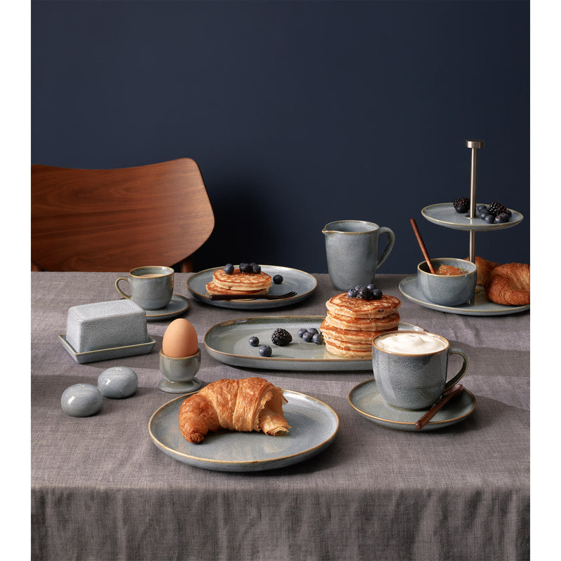 Platte, oval, denim
