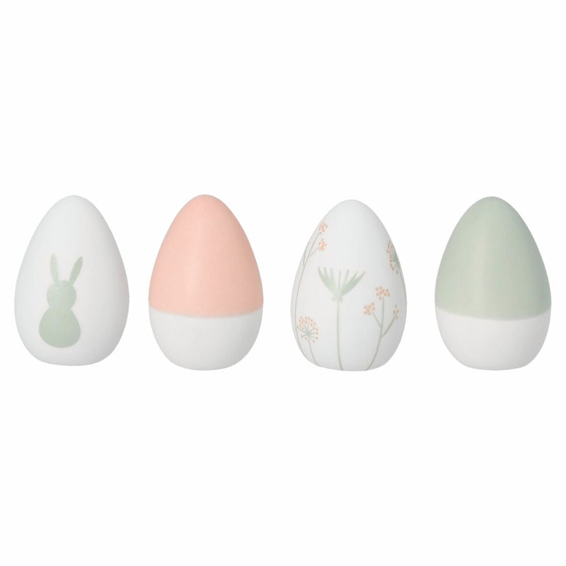 Porzellaneier Frühlingsfarben 24 Stk im Display, 4 Designs
