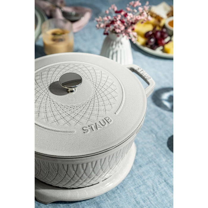 La Cocotte Cocotte 24 cm, rund, Weisser Trüffel, Gusseisen