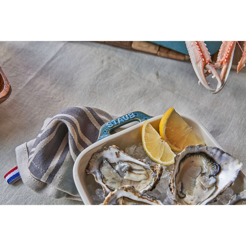 Ceramique Ofenformenset 3-tlg, rechteckig, Antik-Türkis, Keramik