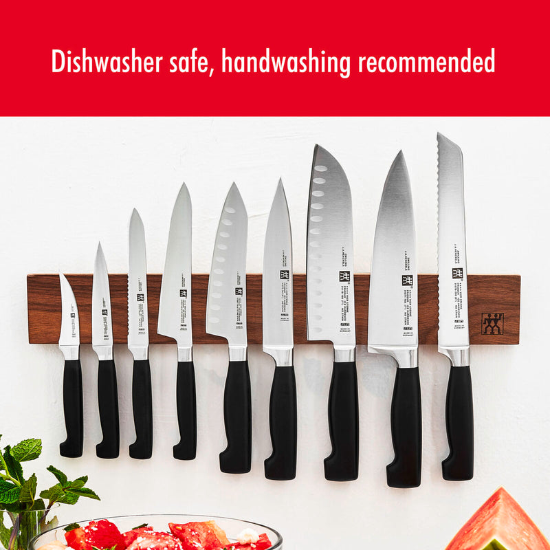 **** VIER STERNE Santoku mit Kullen 18 cm, Kullenschliff