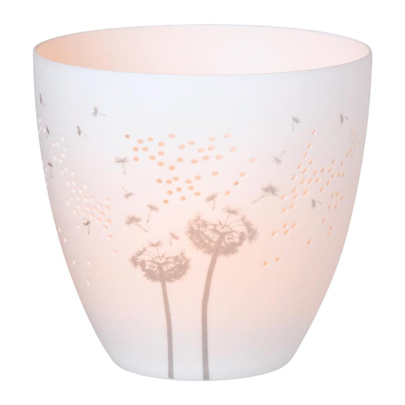 Poesielicht Pusteblume silber D.9cm, H.9cm