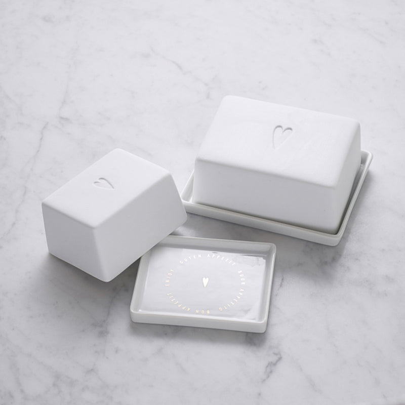 Guten Appetit 1/4 Butterdose Herz 11x9,5x5,4cm