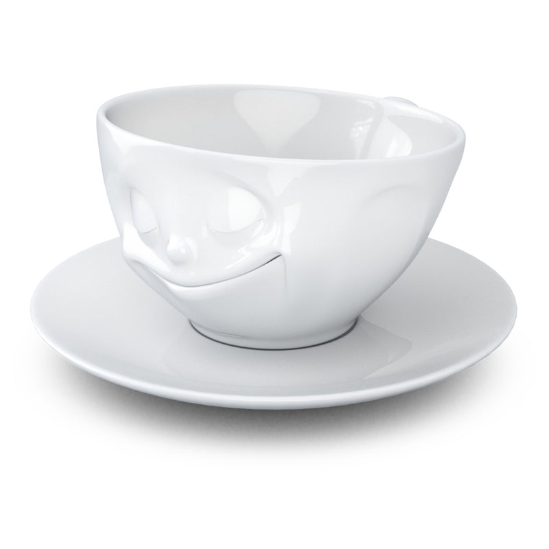 Kaffeetasse Glücklich weiß, 200 ml