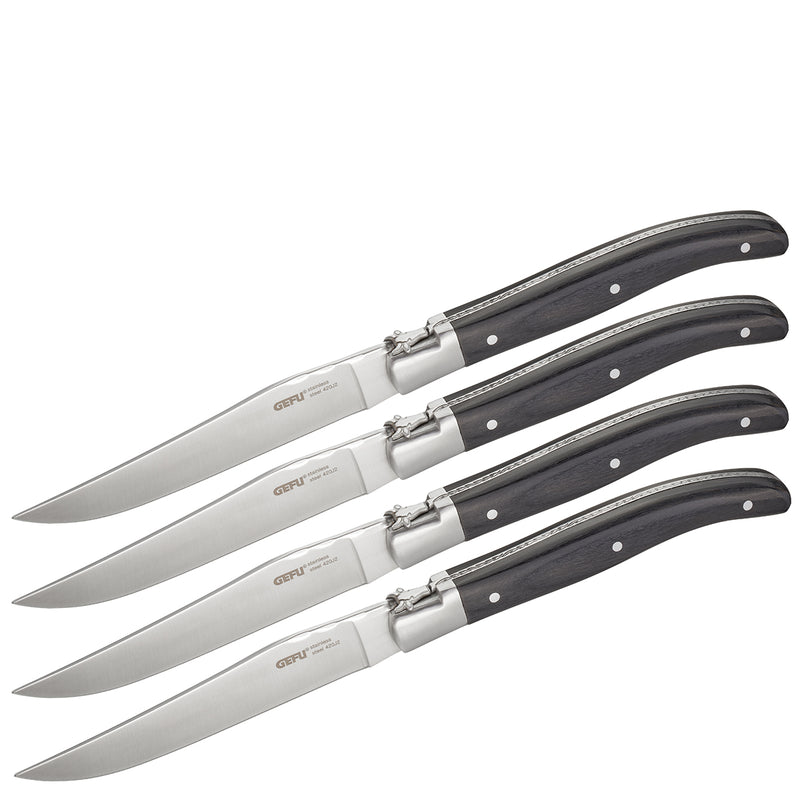 Steakmesser-Set BASCO, 4 Stück in edler Kiefernholz-Box