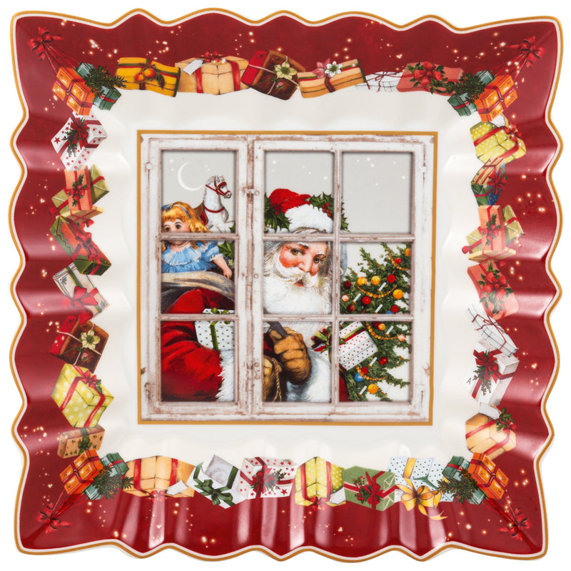 Schale eckig, Santa 23,5x23,5x3,5cm