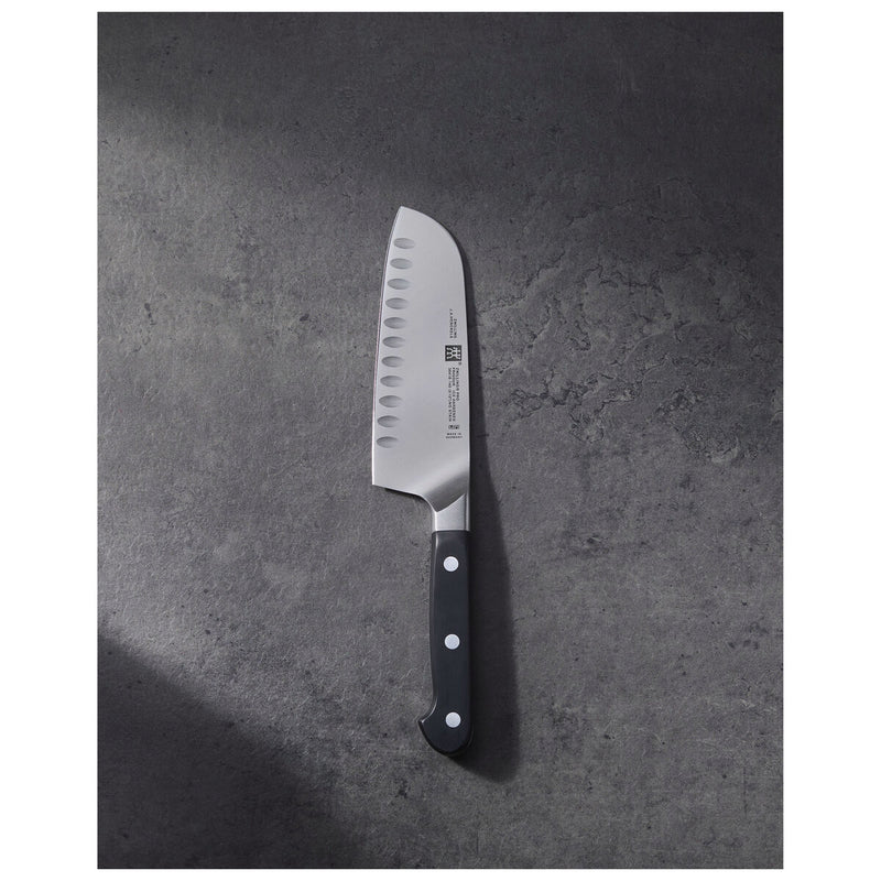 Pro Santokumesser 14 cm, Kullenschliff