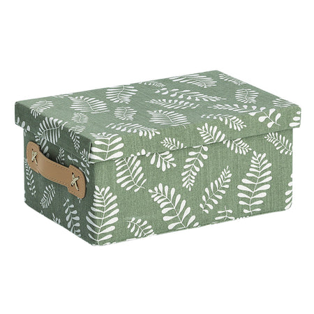 Aufbewahrungsbox Baumwolle/Polyester 28x19x13cm grün