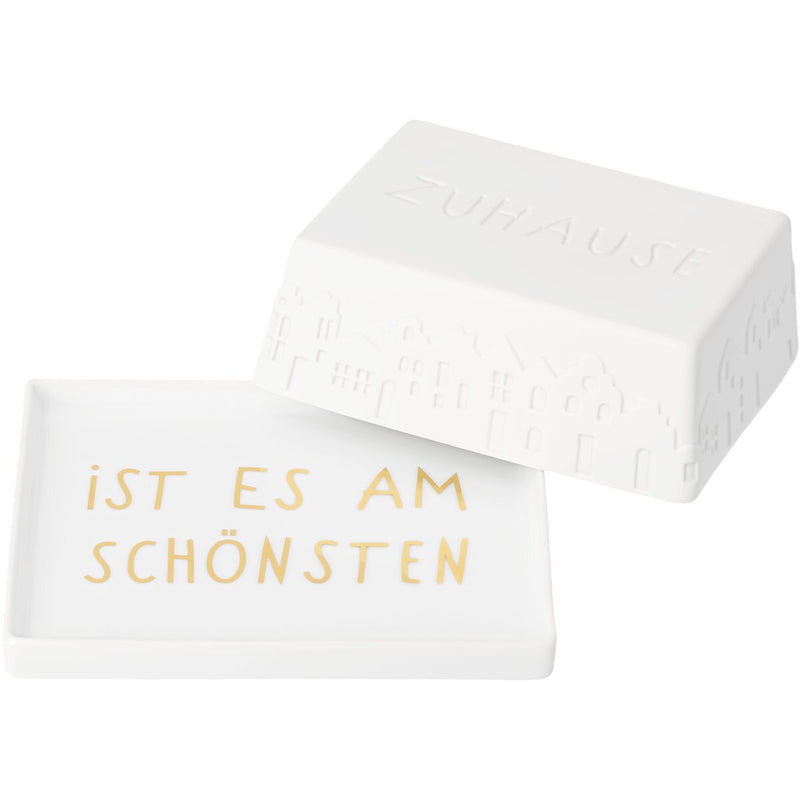 Butterdose Zuhause ist es am Schönsten 14,6x11,5x5,5cm