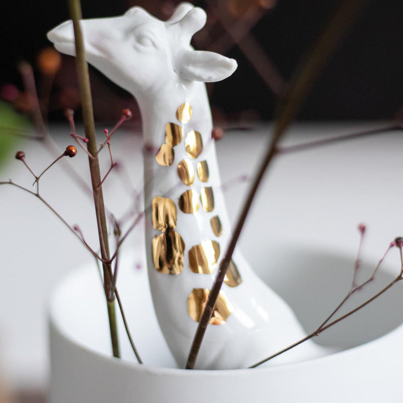 PG Goldstück Vase Giraffe D.11,5cm, H.27,5cm