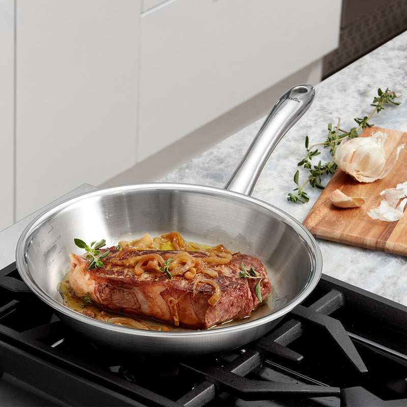 10.2-Inch 5 Ply Stainless Steel Frying Pan - Oven & Dishwasher Safe
