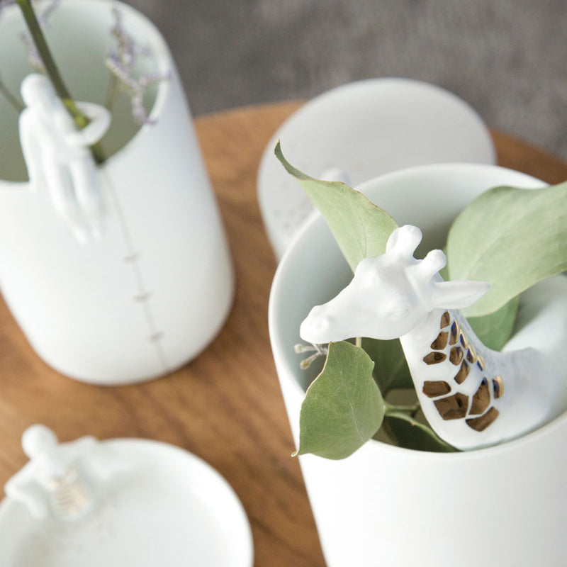 PG Goldstück Vase Giraffe D.11,5cm, H.27,5cm