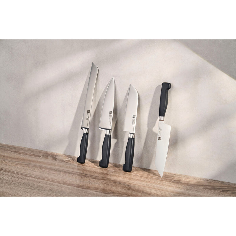 VIER STERNE Santokumesser 16 cm, Glattschliff