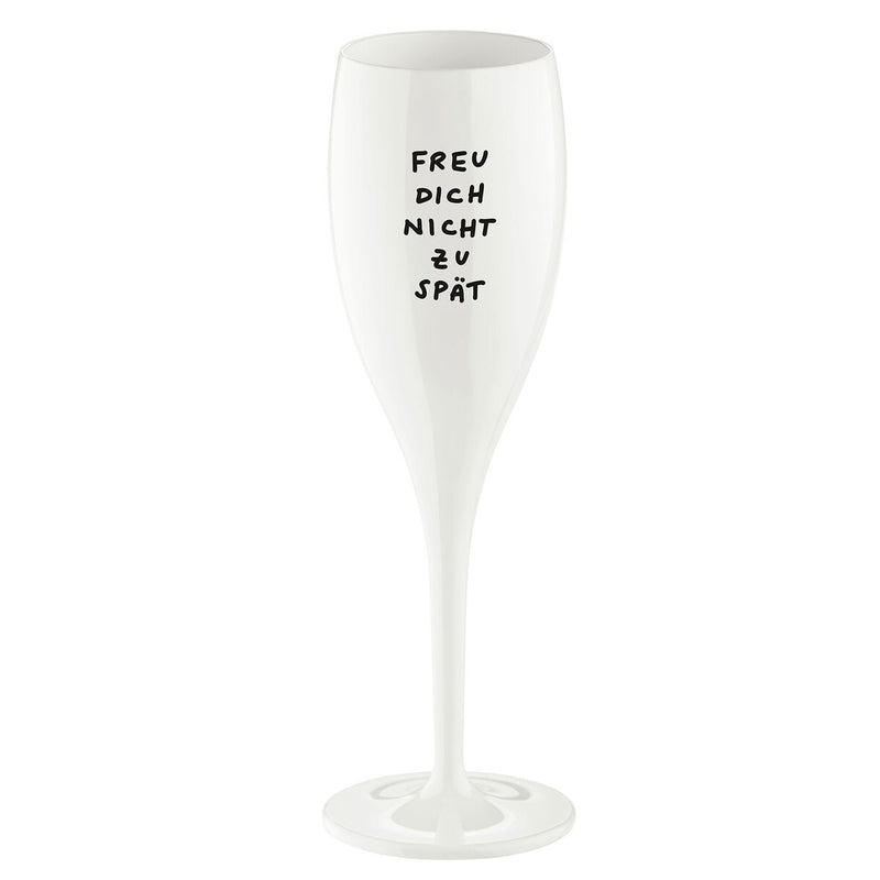 Glas 100ml mit Druck, CHEERS No. 1 FREU DICH NICHT ZU SPÄT
