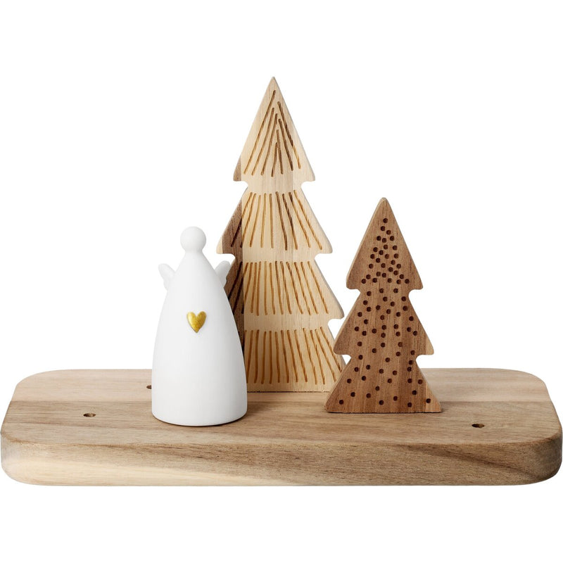 Weihnachtslandschaft Engel 22x10x15cm