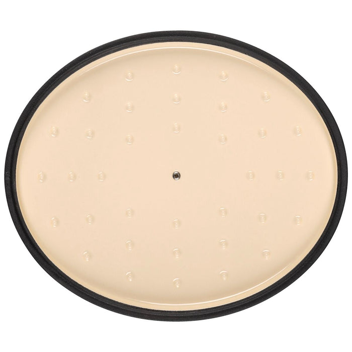 Bellamonte Cocotte 37 cm, oval, Elfenbein-Weiß, Gusseisen