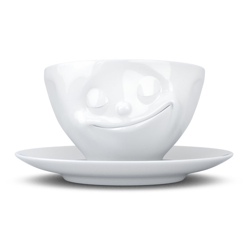 Kaffeetasse Glücklich weiß, 200 ml
