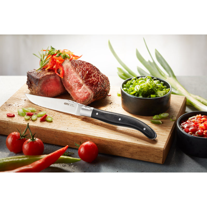 Steakmesser-Set BASCO, 4 Stück in edler Kiefernholz-Box