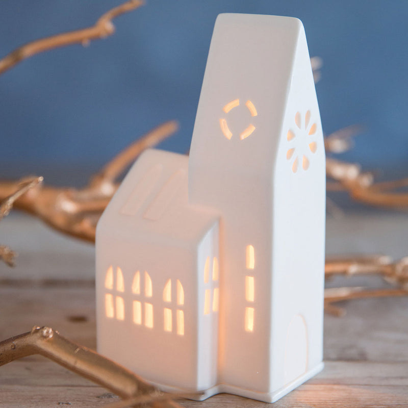 Lichthaus kleine Kirche 9x9x18cm