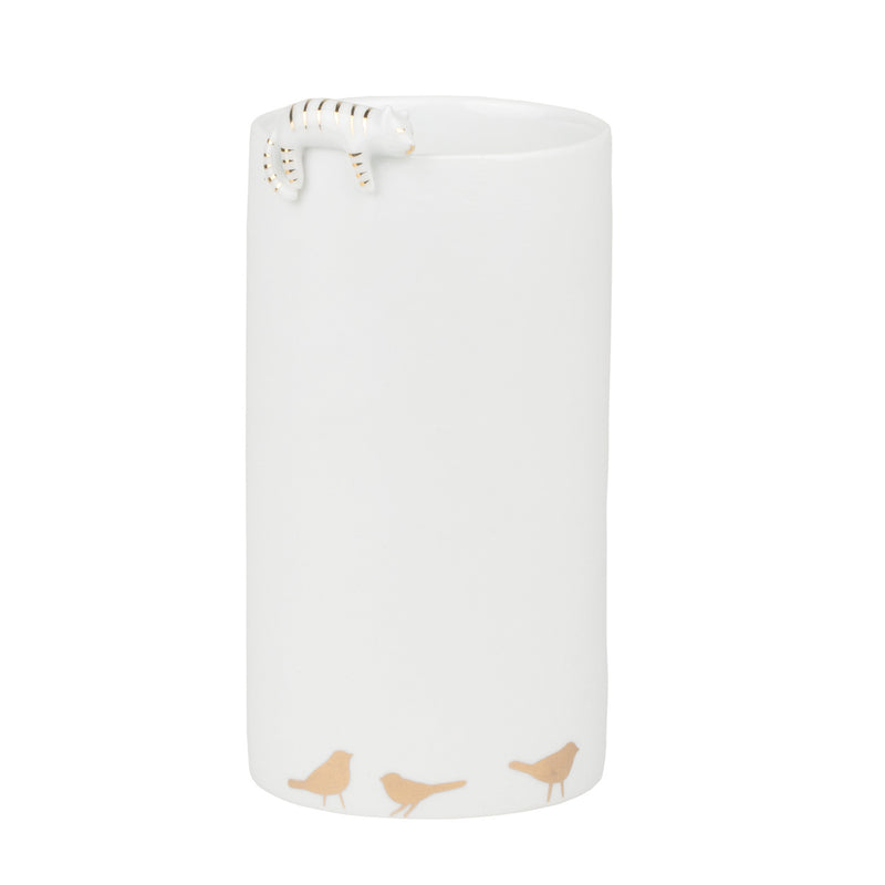 PG Goldstück Vase Katze D.7cm, H.14cm