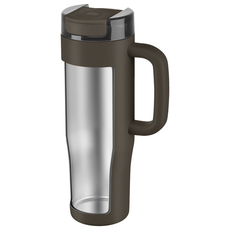Thermo Plus Thermobecher mit Strohhalm, 900 ml, Edelstahl, Chocolate
