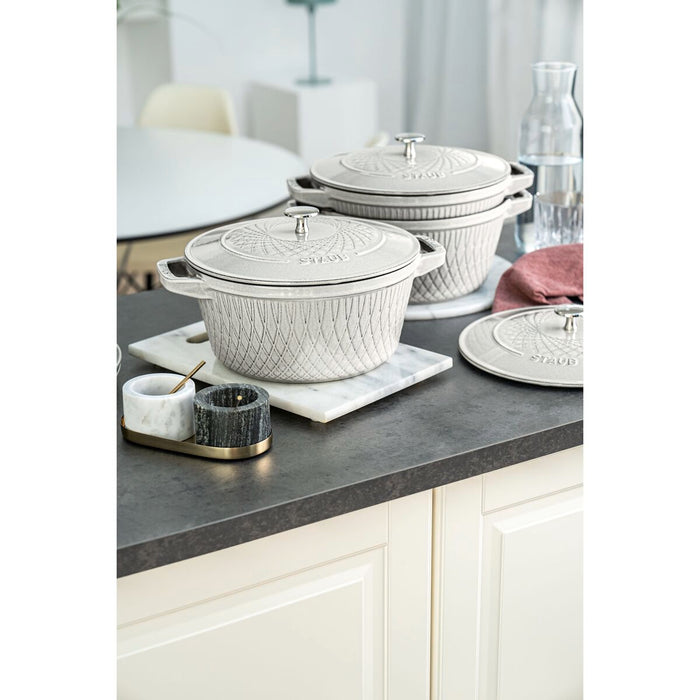 La Cocotte Cocotte 24 cm, rund, Weisser Trüffel, Gusseisen