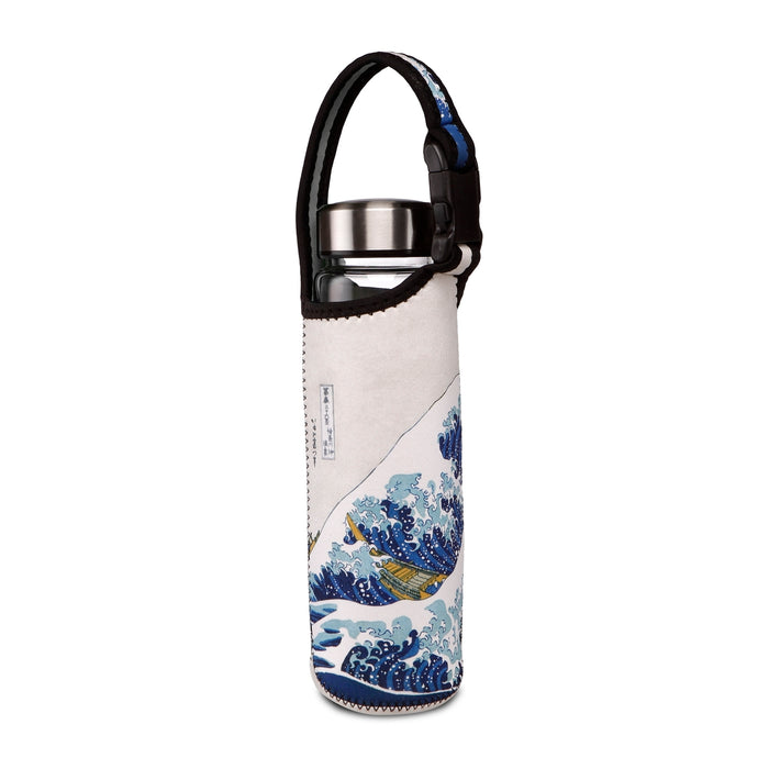 Glasflasche mit Neoprenhülle Katsushika Hokusai  Die Welle