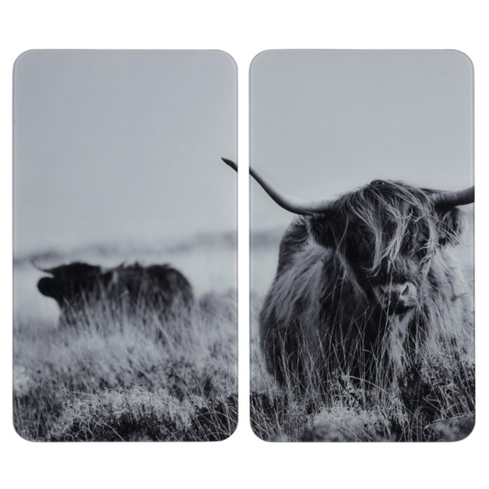 Herdabdeckplatte Universal Highland Cattle 2er Set