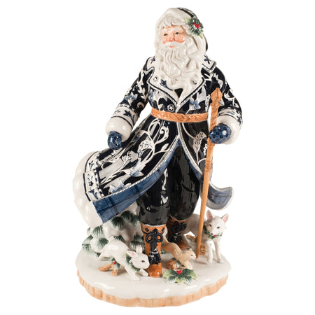 Figur Santa im blauen Mantel