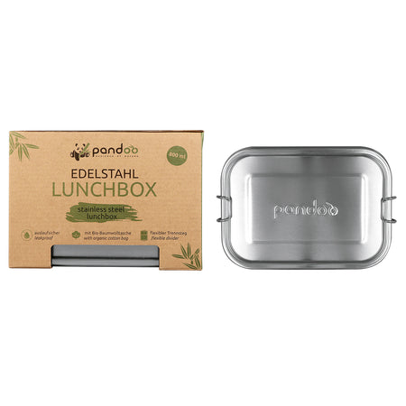 Lunchbox Edelstahl 800ml 17,5x12,5x6cm