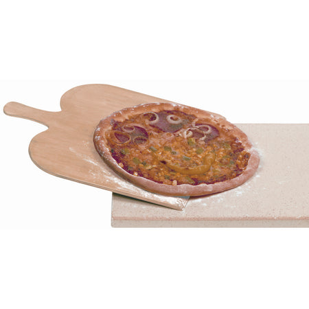Pizzastein PS 16 Pizza- / Brotbackstein mit Holzschaufel 35x35x1,4cm
