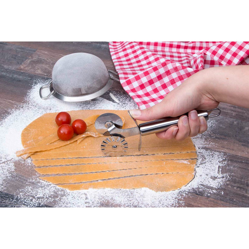 Doppeltes Teigrad 18,5 cm Edelstahl