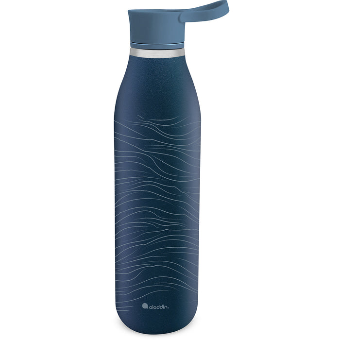 CityLoop Isolierflasche, 0,6L, Navy-Blau + Print