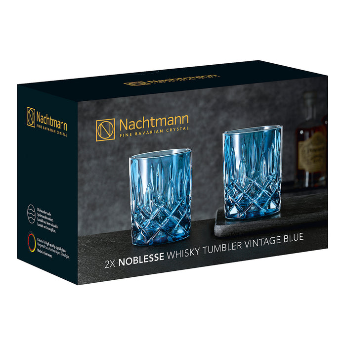 Whiskybecher Noblesse vintage blue 295ml 2er Set