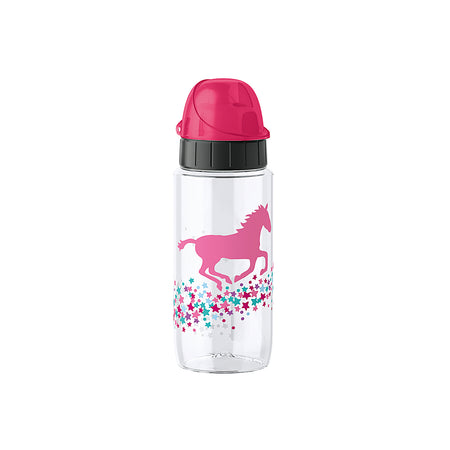 Trinkflasche Tritan Kids pink Horse 0,5l transparent