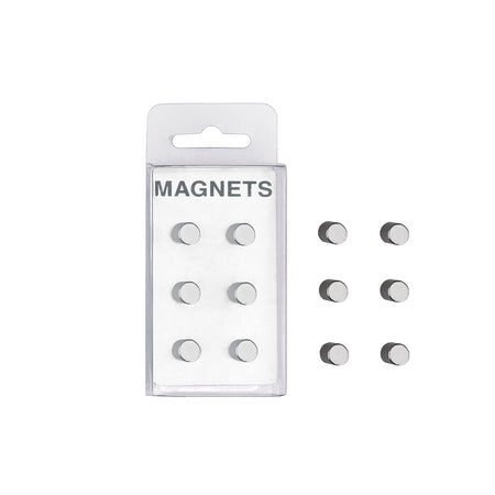 Magnet Edelstahl extra-stark auch für Glasmagnettafeln ,8cm silber 6 Stück