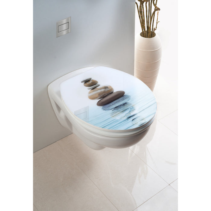 Premium WC-Sitz Hochglanz Acryl Meditation