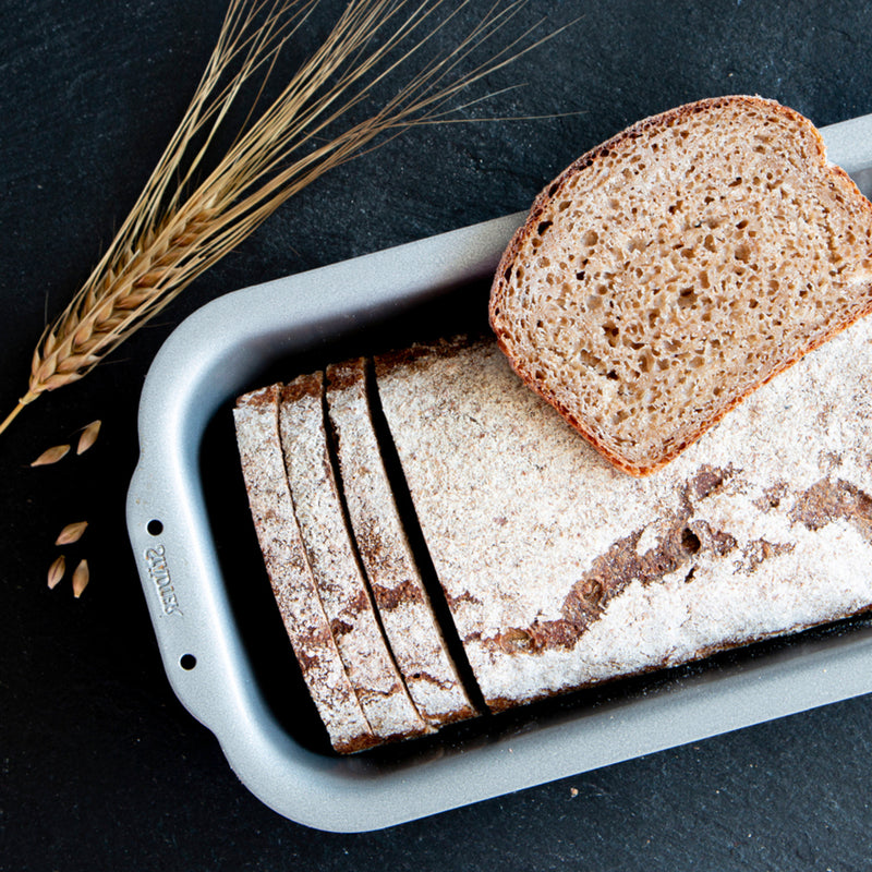 we love baking Brotbackform 26 x 11,5 cm / H 7,5 cm Silber Metall