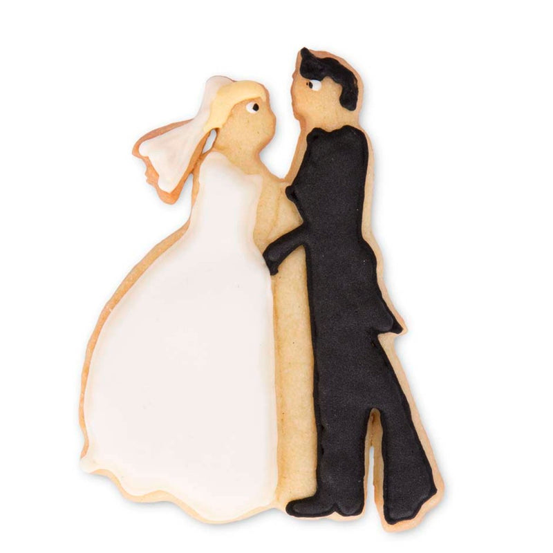 Präge-Ausstecher Brautpaar 8 cm Edelstahl