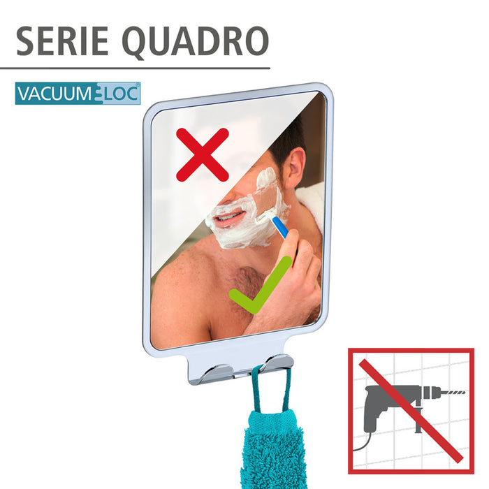Vacuum-Loc® Antibeschlagspiegel Quadro