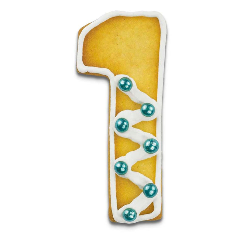 Ausstecher Zahl 1 6,5 cm Edelstahl