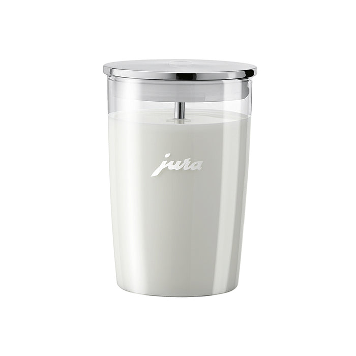 Milchbehälter Behälter aus Glas, Deckel aus Chromstahl und Silikon 0,5 l